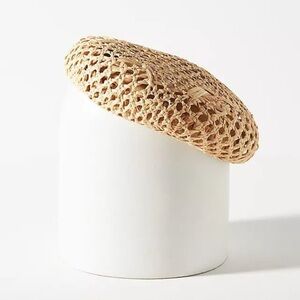 Anthropologie WYETH Crochet Straw Beret NWOT SOLD OUT